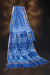 Royal Blue Floral Heritage Saree