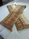 Cream Multicolor Woven Silk Saree