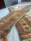 Cream Multicolor Woven Silk Saree
