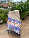 Natural Beige Multicolor Handloom Saree