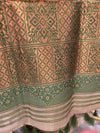 Sandstone Beige & Sage Green Silk Saree