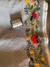 Moonlit Garden Hand Embroidered Cotton Mix Saree