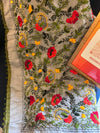 Moonlit Garden Hand Embroidered Cotton Mix Saree