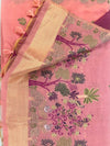 Blush Pink Swan Garden Saree