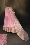 Blush Pink Woven Saree