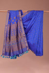 Royal Blue Brocade Saree