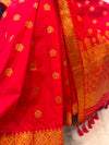 Crimson Heritage Weave Saree