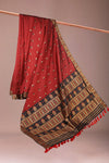 Maroon Heritage Border Saree