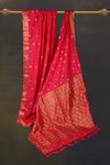 Rani Pink Banarasi-Inspired Saree
